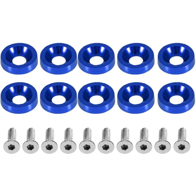 Auto Modificatie M6 Pakkingbout Kentekenplaathouder Decoratieschroef Blue