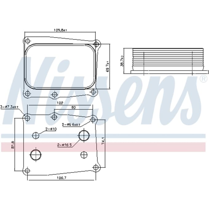 Olie radiator, motorolie NISSENS 91377