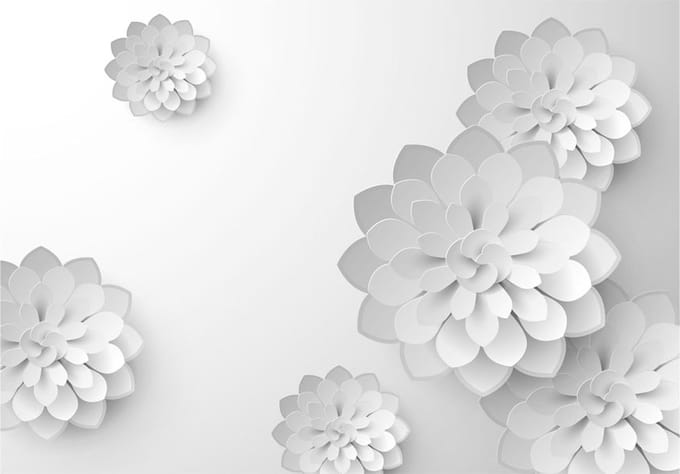 Fotobehang - White Garden.