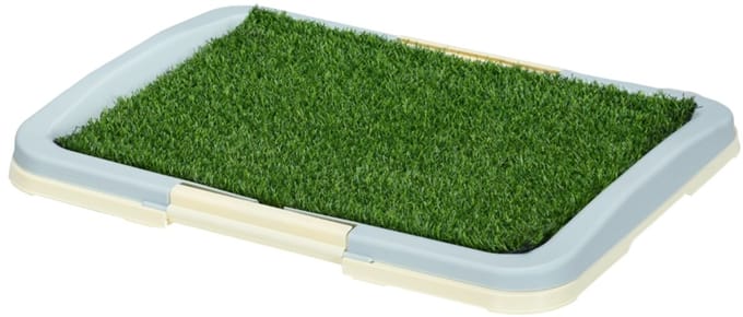 Hondentoilette - 63 x 48,5 x 6 cm - 2 Lagen + Kunstrasen - Herbruikbaar - Groen + Wit