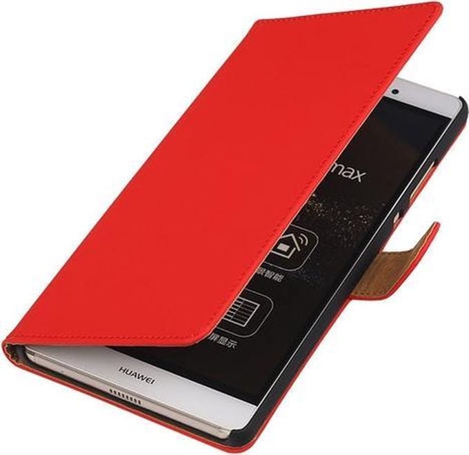 Huawei P8 Max Effen Booktype Wallet Hoesje Rood - Cover Case Hoes