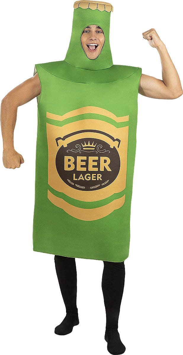 FUNIDELIA Groen fles bier kostuum voor mannen - One Size - Groen