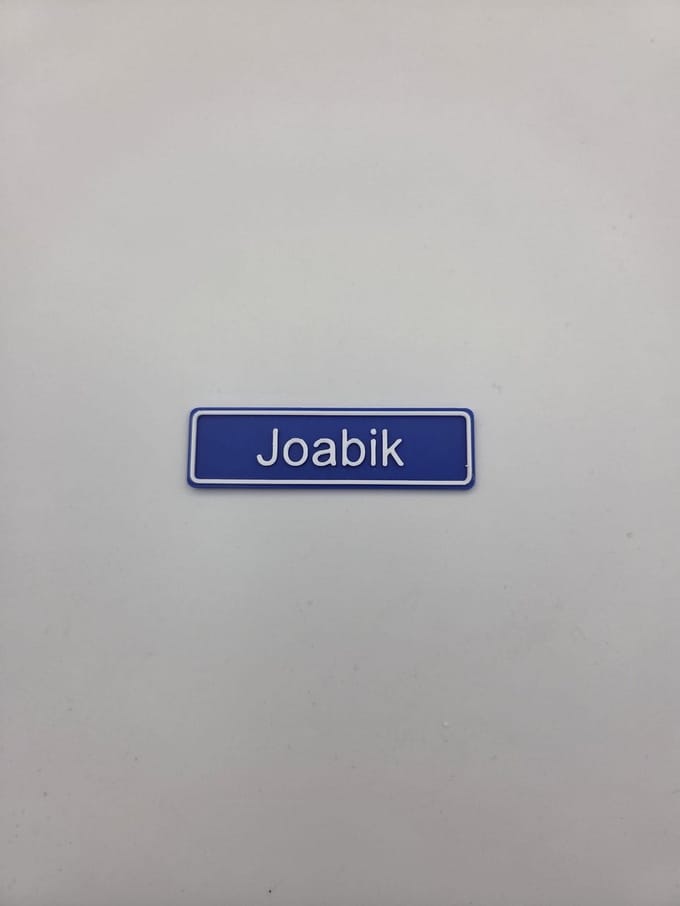 3D plaatsnaam speldje Joabik