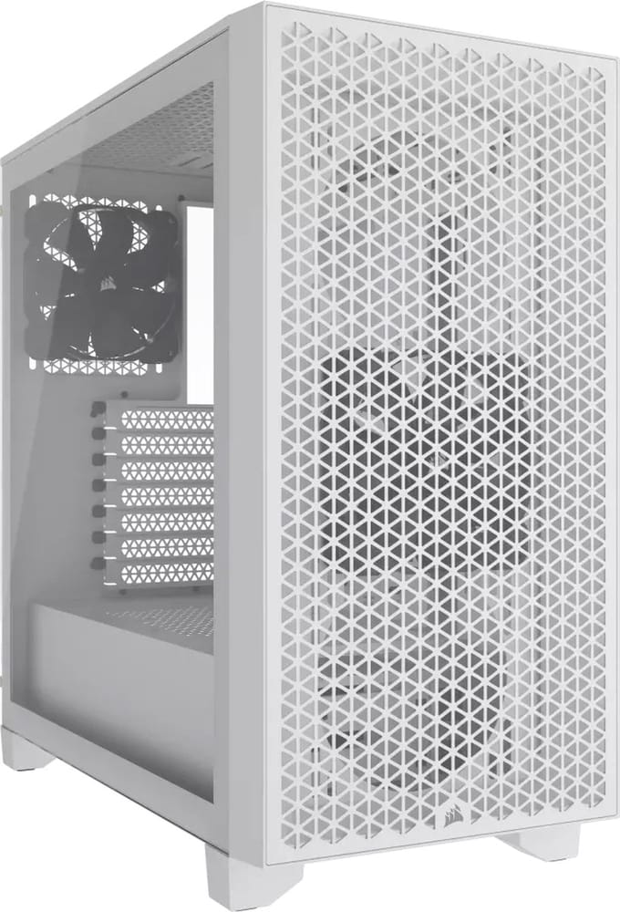 Corsair 3000D AIRFLOW TG - White - Case - Miditower - Wit
