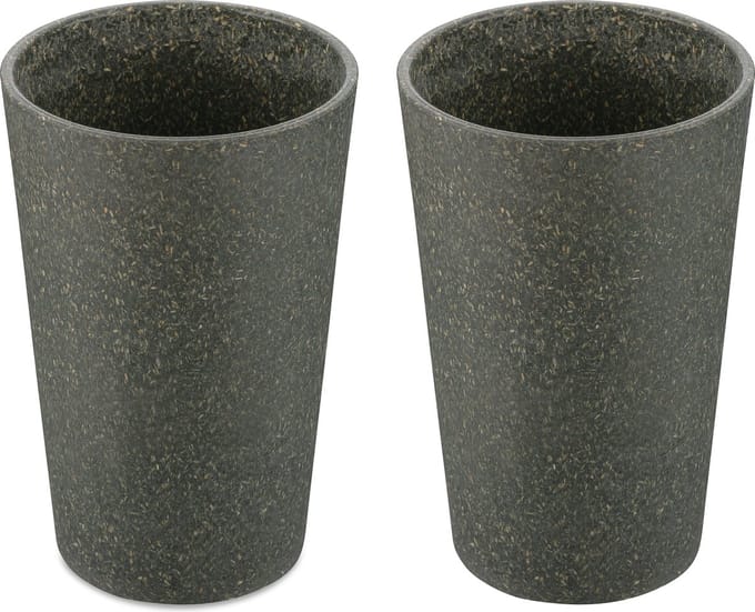 Drinkbekers, 0.35 L, Set van 2, Organic, As Grijs - Koziol|Connect