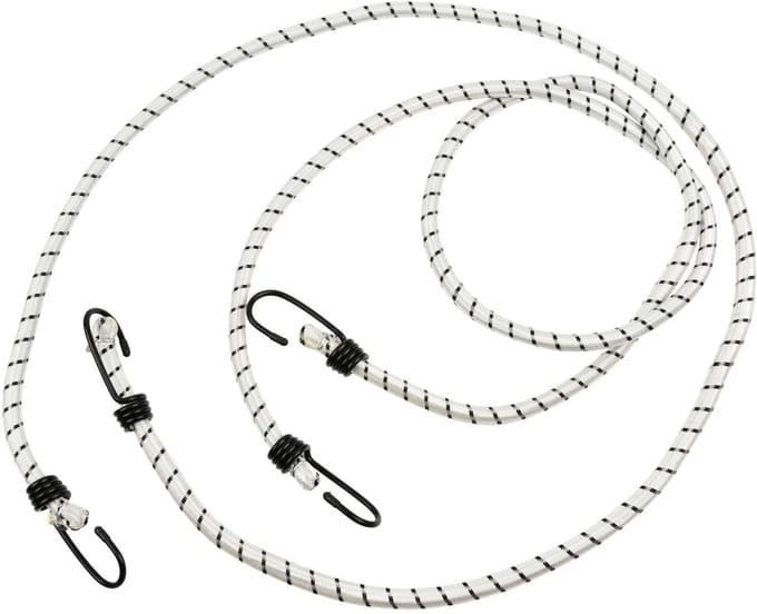 GEKO Transporttouwenset - Duurzaam rubber - 12 mm x 150 cm - 2 stuks - Wit