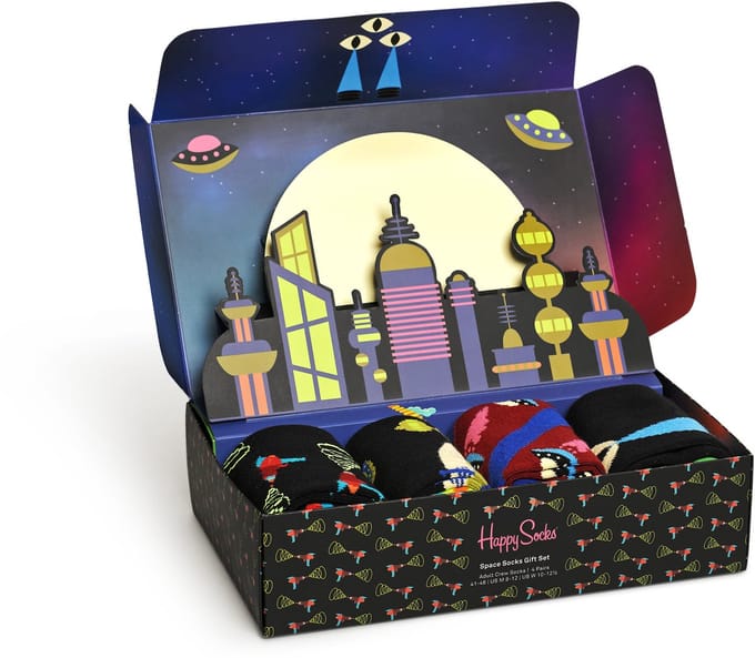Happy Socks unisex giftbox 4P sokken space multi