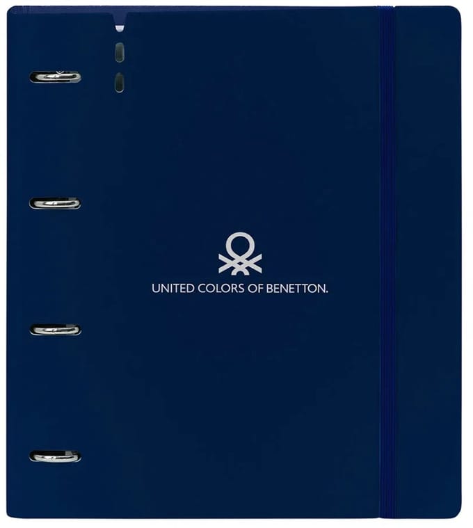 Safta A4 4 Rings With 100 Sheets Benetton Damero Ringband Blauw Kinderen