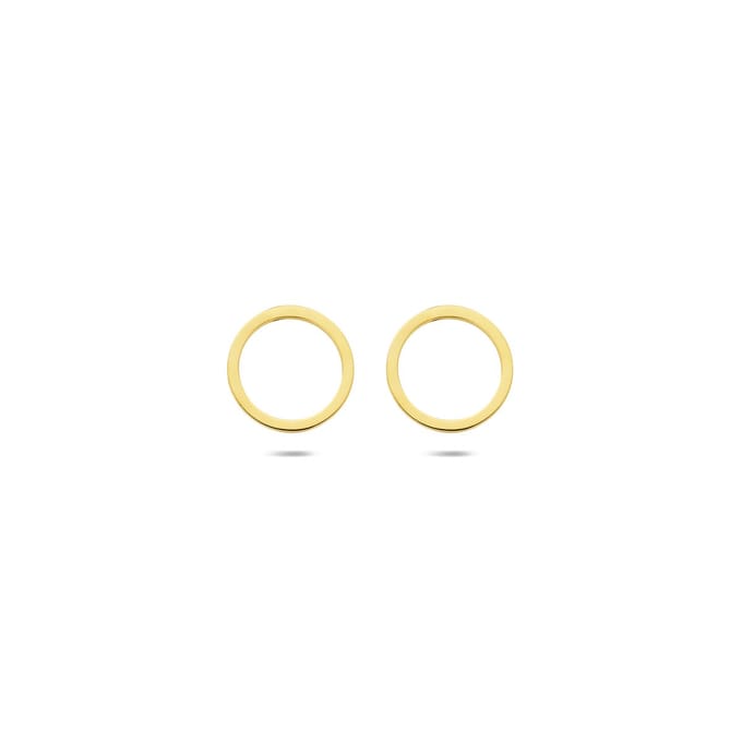 Marie Celeste oorknoppen rondje 8 mm - 8 mm - Goud
