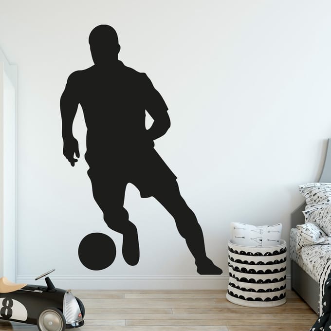 muursticker voetballer voor de kinderkamer