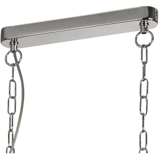 Searchlight Piramide hanglamp, chroom, glas, 3-lamps, 95 cm, E27