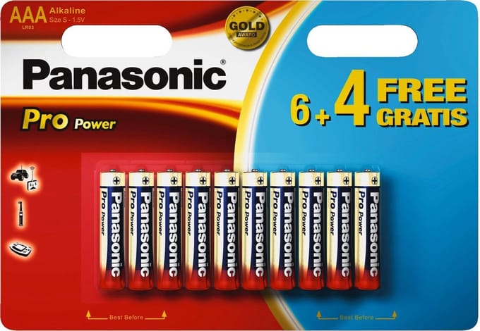 Panasonic Pro Power AAA 6+4 Wegwerpbatterij Alkaline