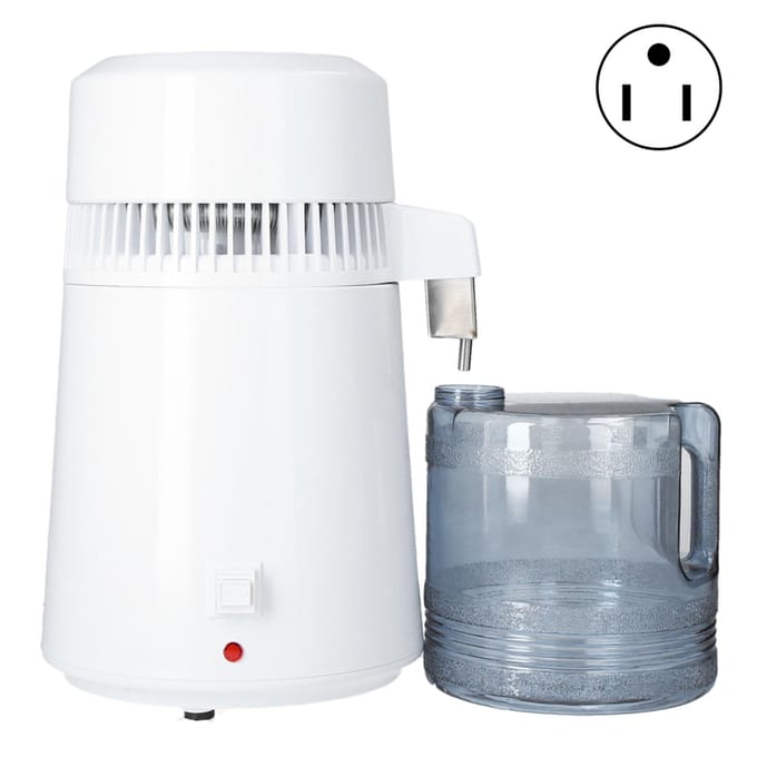 4L Waterdestilleerder 304 Roestvrij Staal Multifunctionele Gedestilleerde Watermachine voor Huis Kantoor white