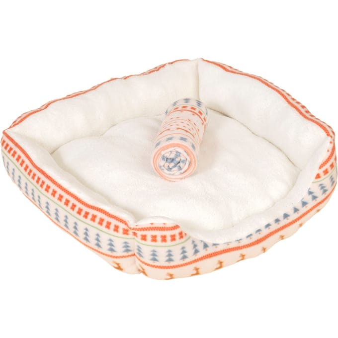 TIAKI Scandinavisch Winterpatroon Bed & Deken maat M hond