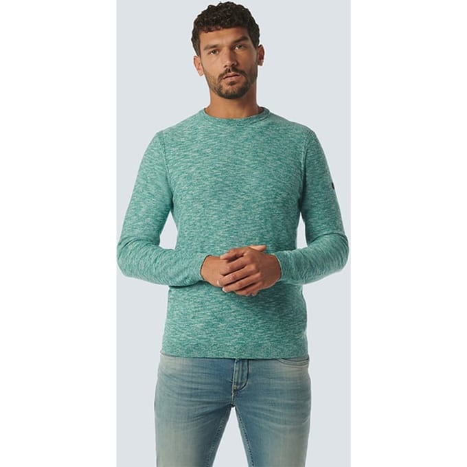 No Excess Pullover Crewneck 2 Coloured Melange Pacific Maat: XXL | Sweaters Outlet | Heren | Groen