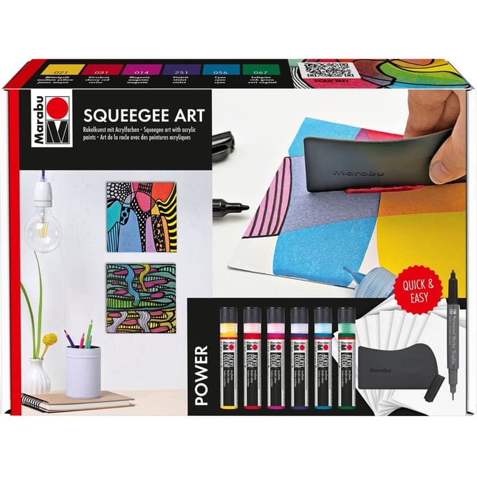 Marabu Acryl Color Squeegee Art Set - Power
