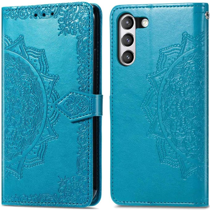 imoshion Hoesje - Geschikt voor Samsung Galaxy S21 FE - Mandala Bookcase - Turquoise