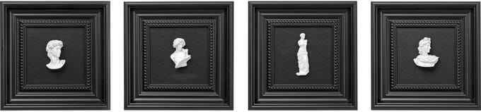 Schilderij borst (4/set) Kare Design
