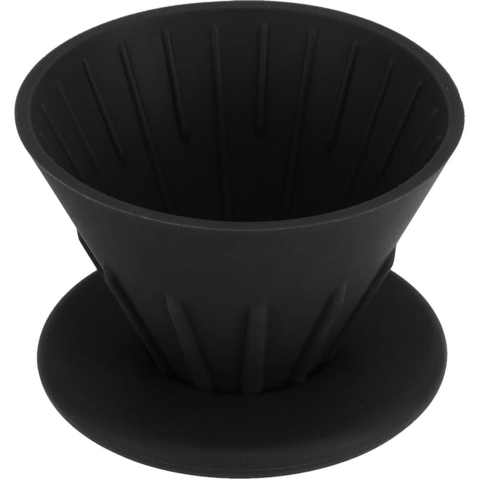 Herbruikbare Siliconen Hars Koffiefilter Zeef Dripper Koffiemachine Accessoire voor Thuis Buiten black