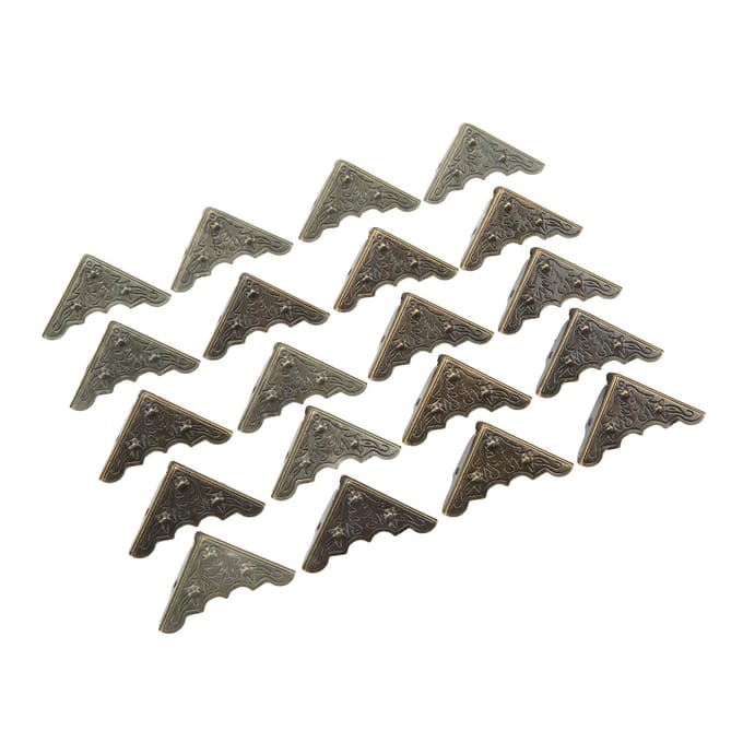 50 stuks Metalen Hoekbeschermer Retro Stijl Brede Toepassing Duurzaam Metaal Hoge Hardheid Hoekbeschermers black