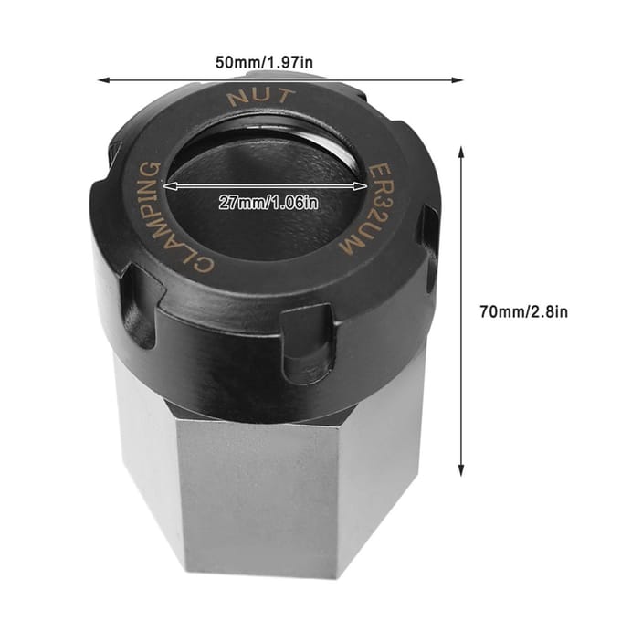 Spoedeisende hulp?32 Hex Spantangblok Vierkante Schacht Chuck Houder voor CNC Draaibank Graveermachine