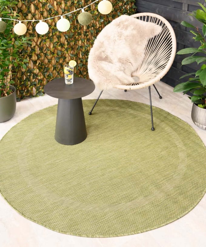 Buitenkleed rond - Sunset lichtgroen 120