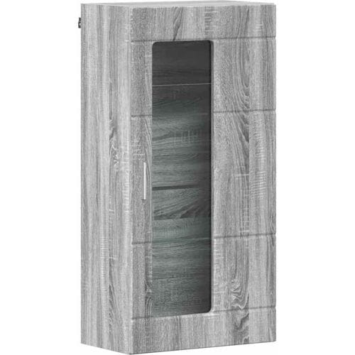 vidaXL Wandkast FLORIN 50 x 29 x 100 cm Grijs Sonoma Bewerkt hout