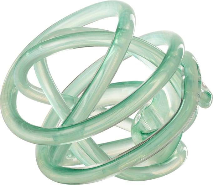 J-Line presse-papier Infinity Knot - glas - turquoise/transparant
