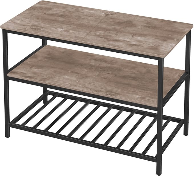 Hoppa! | Keukeneiland | Greige - Staal – 120 x 52 x 90 cm (BxDxH)