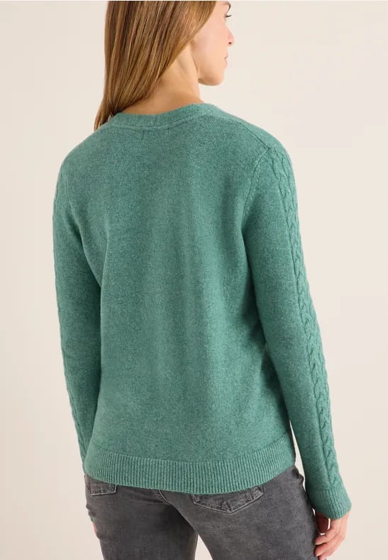Vest met gebreide details