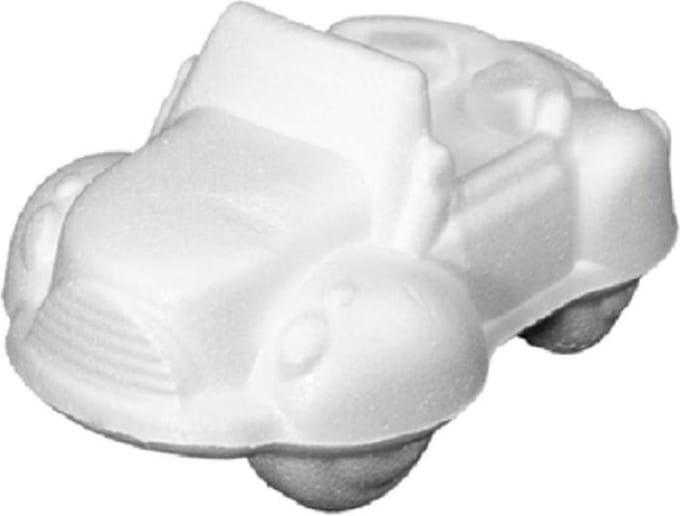 Styropor (piepschuim) auto 17 x 10,5 x 8,5 cm