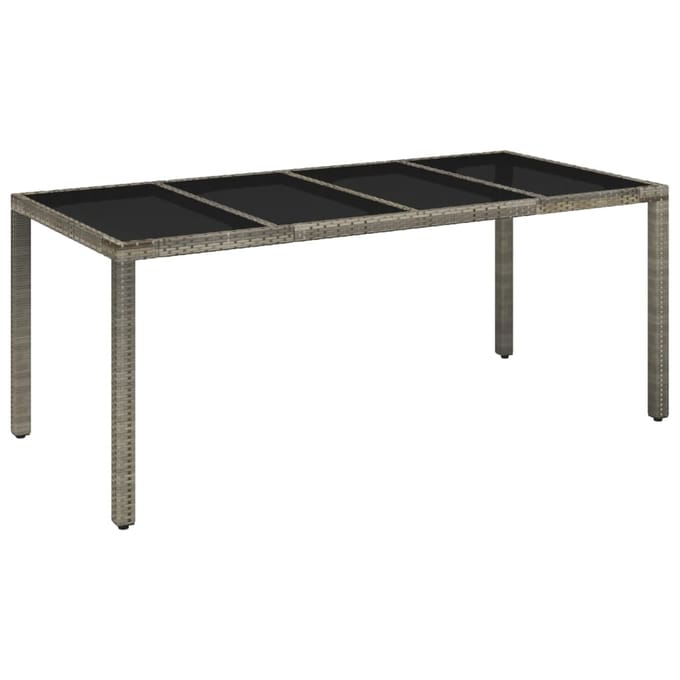 vidaXL - 9-delige - Tuinset - met - kussens - poly - rattan - grijs