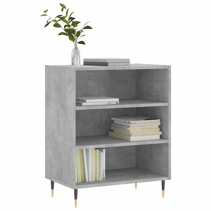 vidaXL - Dressoir - 57x35x70 - cm - bewerkt - hout - betongrijs