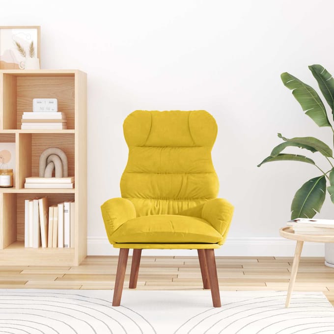 vidaXL - Fauteuil - Geel - 69 - x - 74 - x - 93 - cm - Fluweel