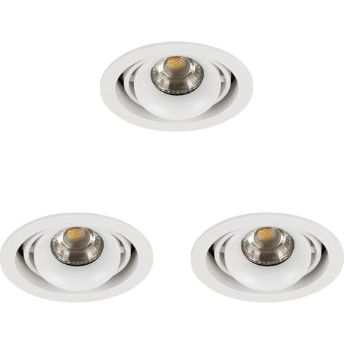 KS Verlichting Inbouwspot Bjorn 1 Rond wit set 3 stuks