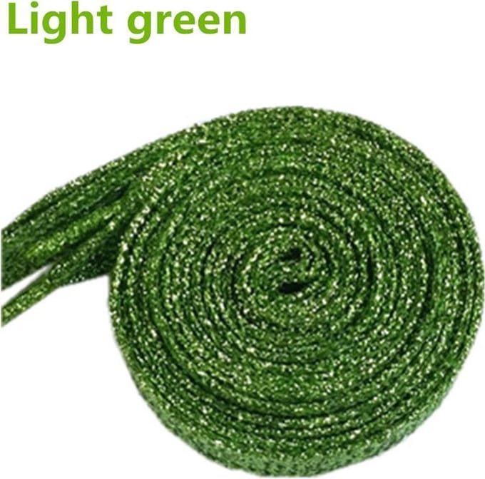 New Age Devi - Upgrade je schoenen met deze geweldige Glitter Veters - Sneaker Laces - 110cm - Lichtgroen - Plat