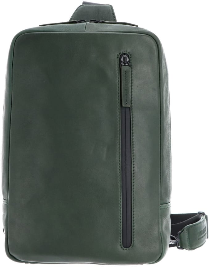 LEONHARD HEYDEN Leren schoudertas slingtas Den Haag Crossbag 6761 Olive donkergroen