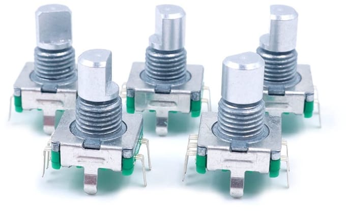 aladdien - Rotary Encoder Push Button Switch - 5 Pack van 6mm componenten - Voor schakelaars en bediening - Betrouwbaar en duurzaam - Geschikt voor ...