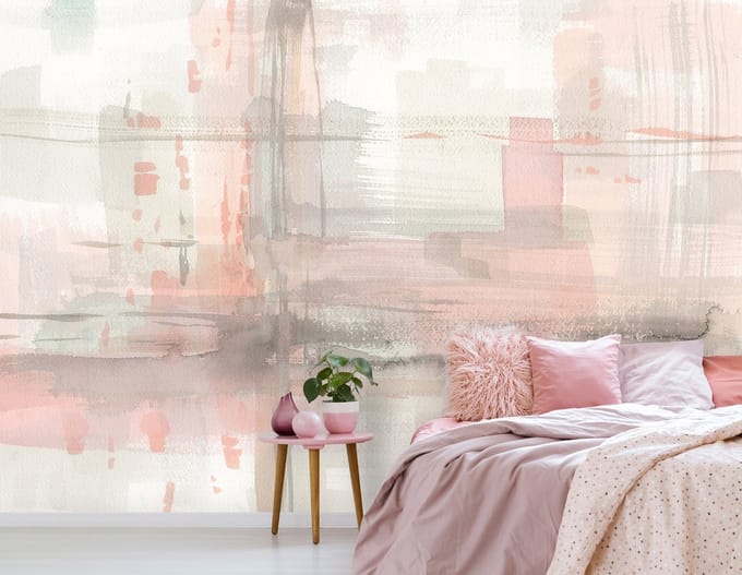 Fotobehang - Pastel - Abstract - Muurschildering - Muurdecoratie - (368 x 254 cm)