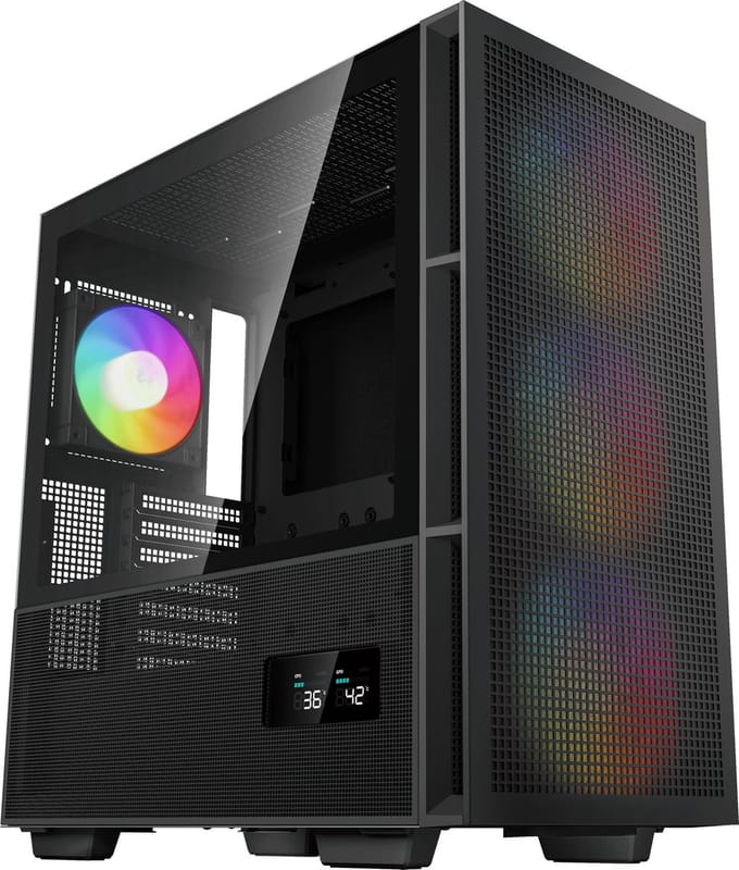 PC-behuizing - DEEPCOOL - CH560 Digital (zwart) - Medium toren - ATX-formaat - 3x140 mm A-RGB + 1x120 mm A-RGB