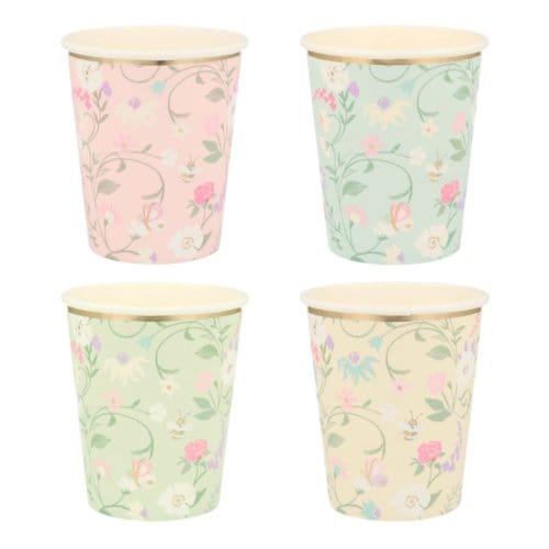 Meri meri x ladurée - bekertjes papier à 8 stuks paris floral