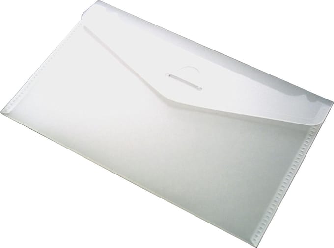 Cadeau envelop, BUDGET plastic semi-transparant, 19x12 cm WIT (100 stuks)