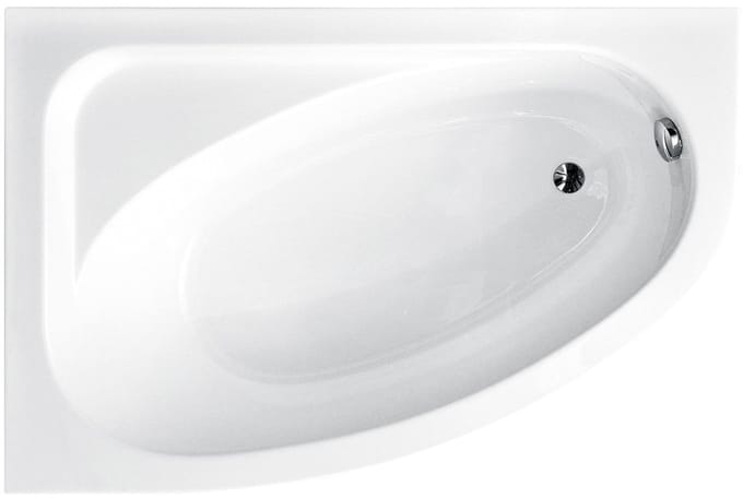 Badland CORNEA hoekbad 150 x 100 cm links wit met styropor ombouw