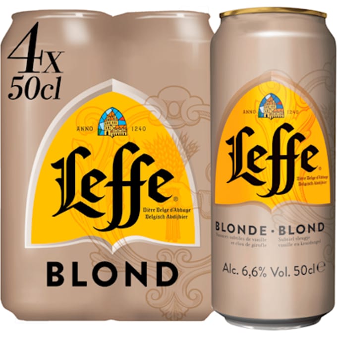 Leffe Belgisch abdijbier blond - 4 x 500 ml