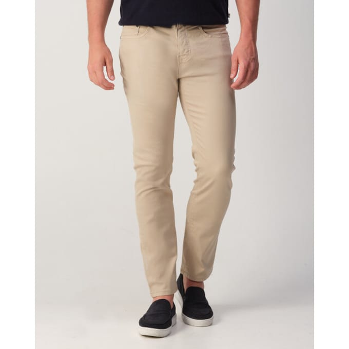 Jeans met labeldetail model 'Lyon'