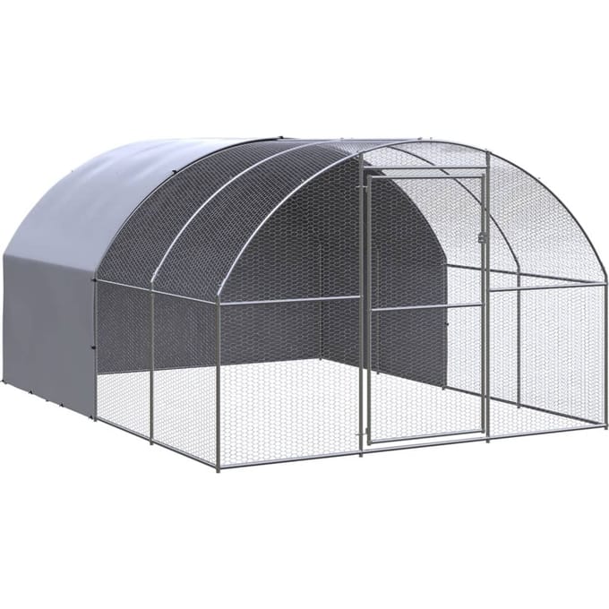 Vidaxl Buitenkooi voor Kippen, 3x4x2 m, Gegalvaniseerd Staal