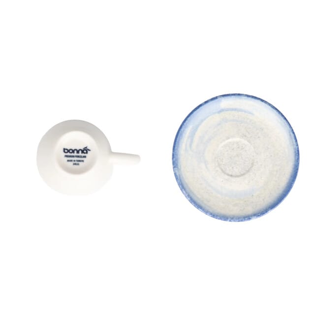 Bonna Harena - Espresso kopjes & schotel - 80 cc - Porselein - set van 6