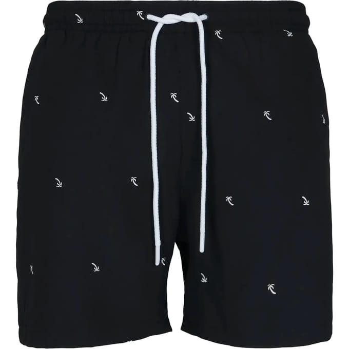 Urban Classics - Embroidery Zwemshorts - M - Zwart