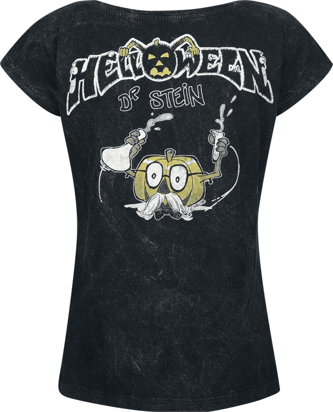Helloween T-shirt - Dr. Stein - S tot 4XL - voor Vrouwen - antraciet