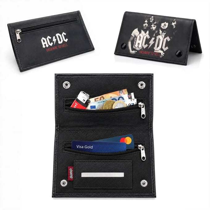 AC/DC Shag Etui - Tabak Etui - Kunstleer - 4 Vakken - Unisex - Wit